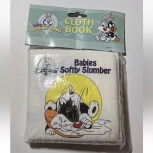 Vintage New 1990’s Soft Cloth Bedtime Book Looney Tunes Baby Bugs Bunny Babies
